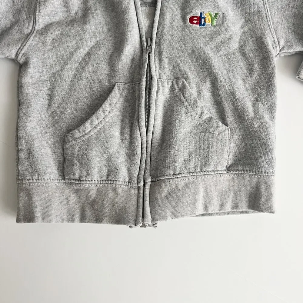 Precious Cargo Size 2T Embroidered Logo Gray Zip Up Hoodie Sweatshirt